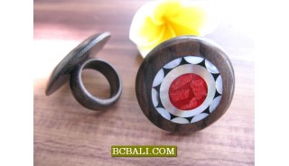 Bali Shells Wooden Rings Natural Organic Unique